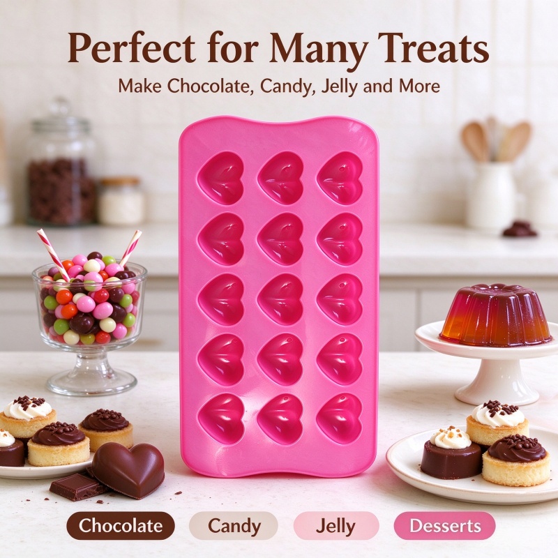 Soap Making Ins - 3D Love Heart Silicone Mold Food